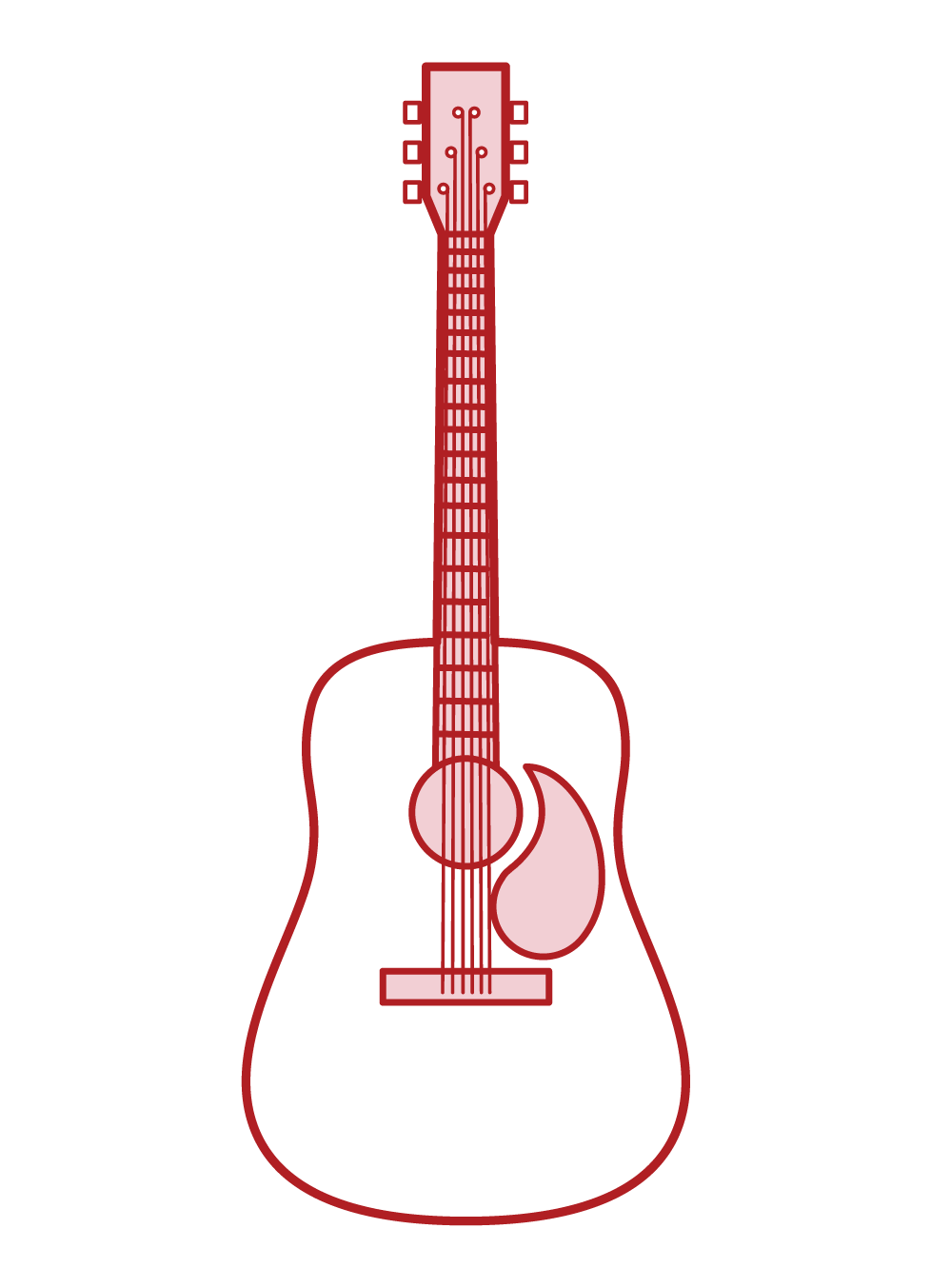 アコースティックギターのイラスト