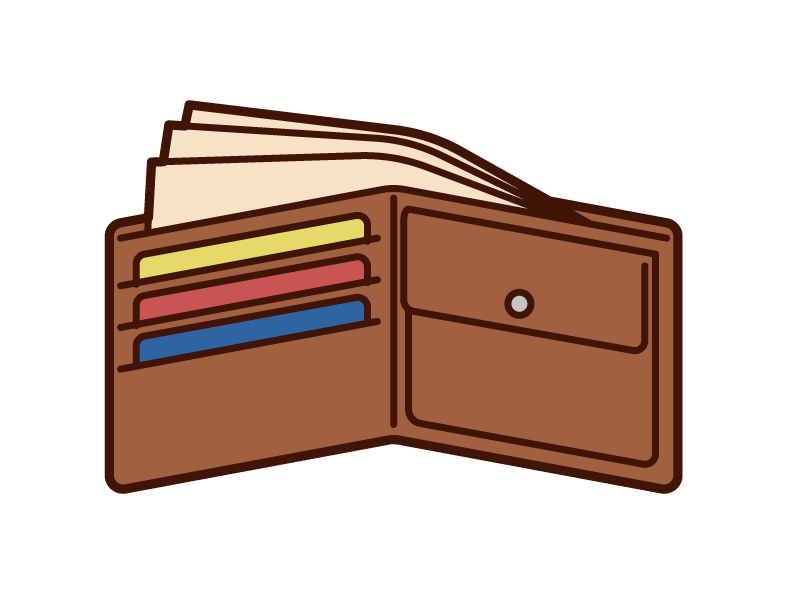 Illustration of the contents of the wallet