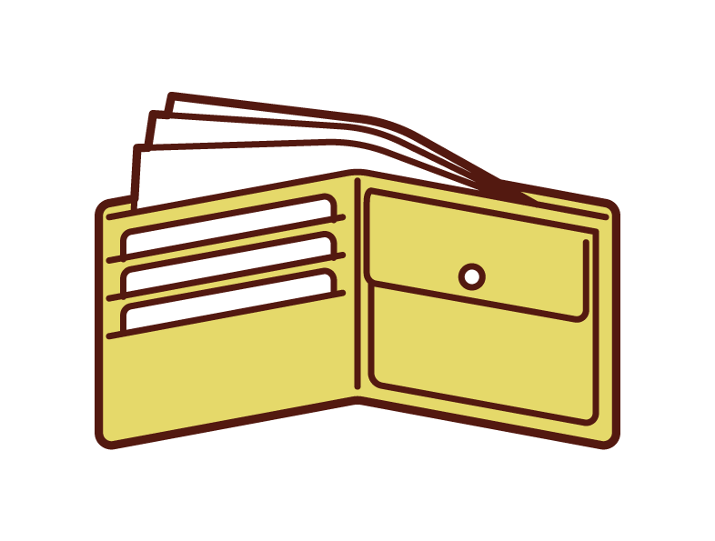 Illustration of the contents of the wallet