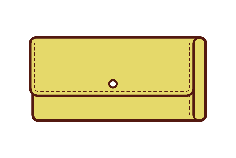 롱 지갑의 일러스트