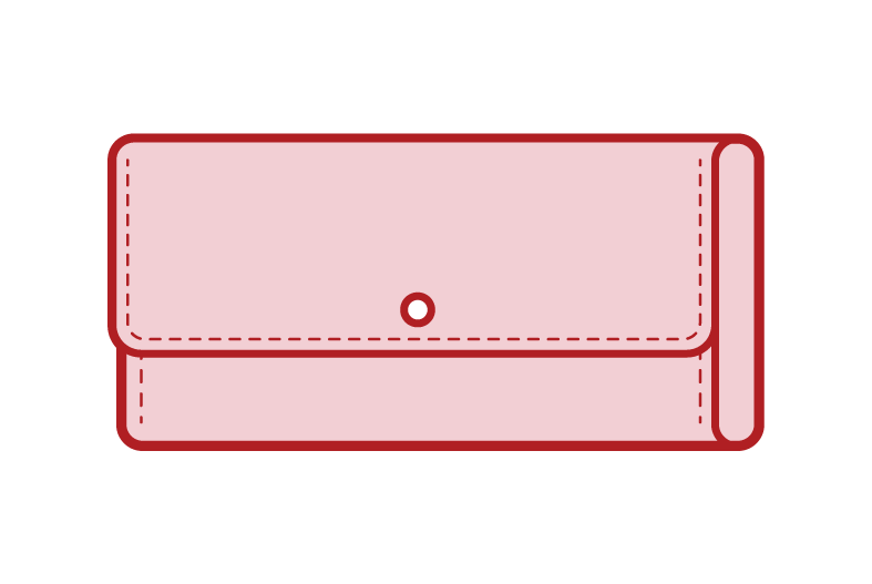 Illustration of a long wallet