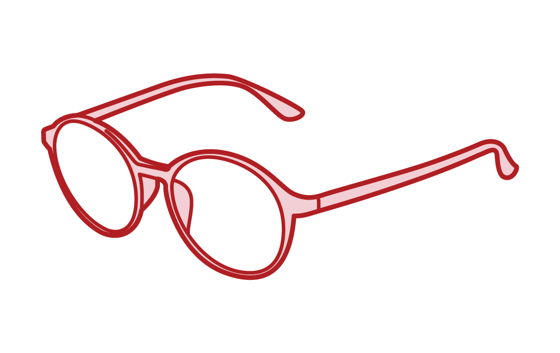 Illustration of round glasses