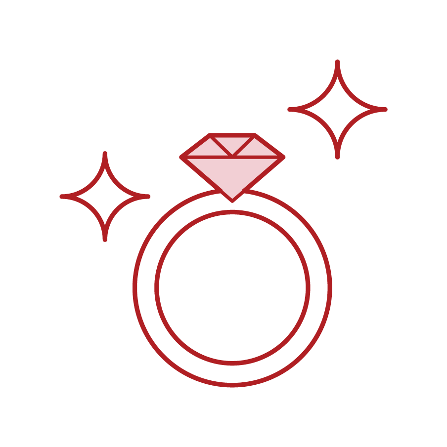 ダイヤモンドの指輪のイラスト