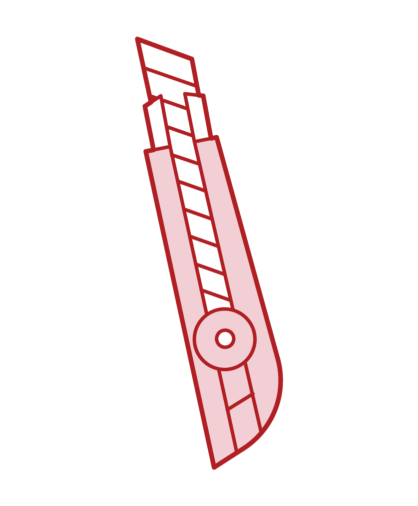 Illustration of a thick cutter knife