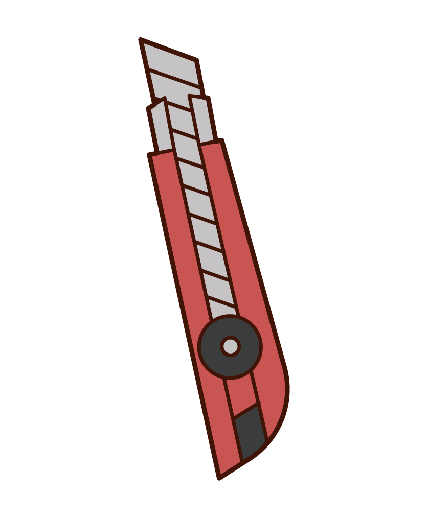 Illustration of a thick cutter knife