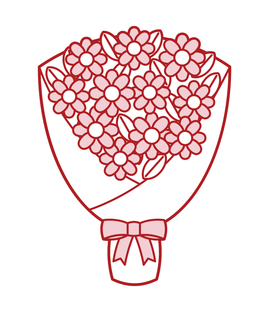 꽃다발의 삽화