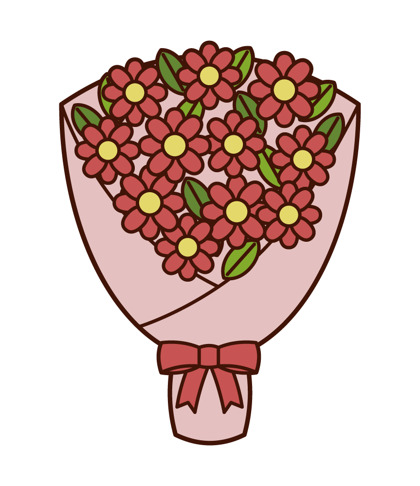 꽃다발의 삽화