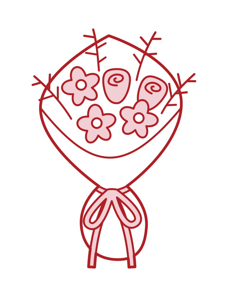 Stylish bouquet illustration