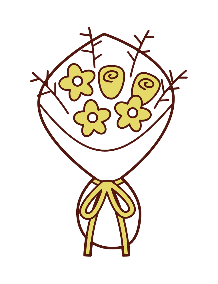 Stylish bouquet illustration