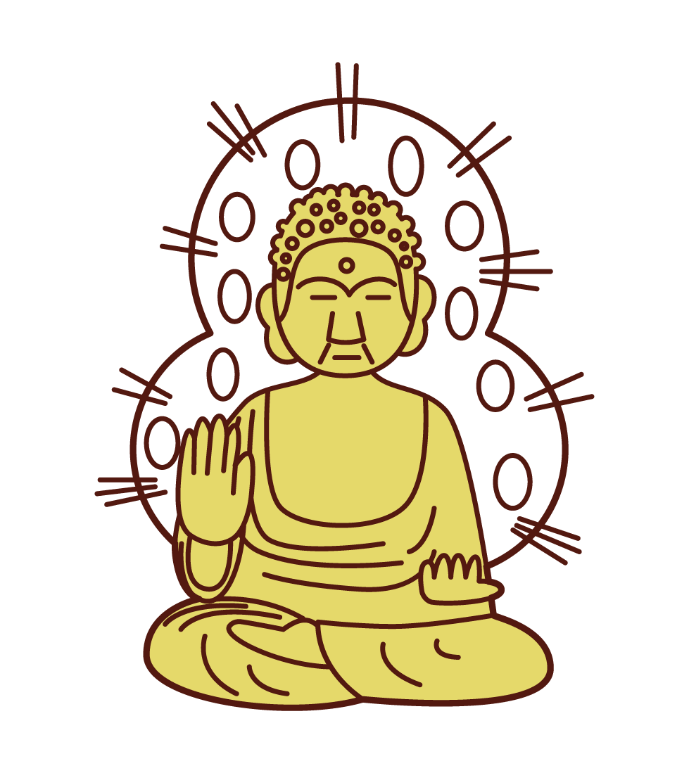 Illustration of the Great Buddha in Nara
