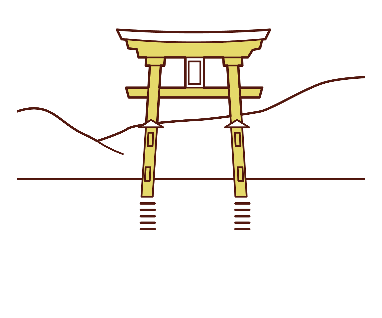 Illustration of Itsukushima Shrine