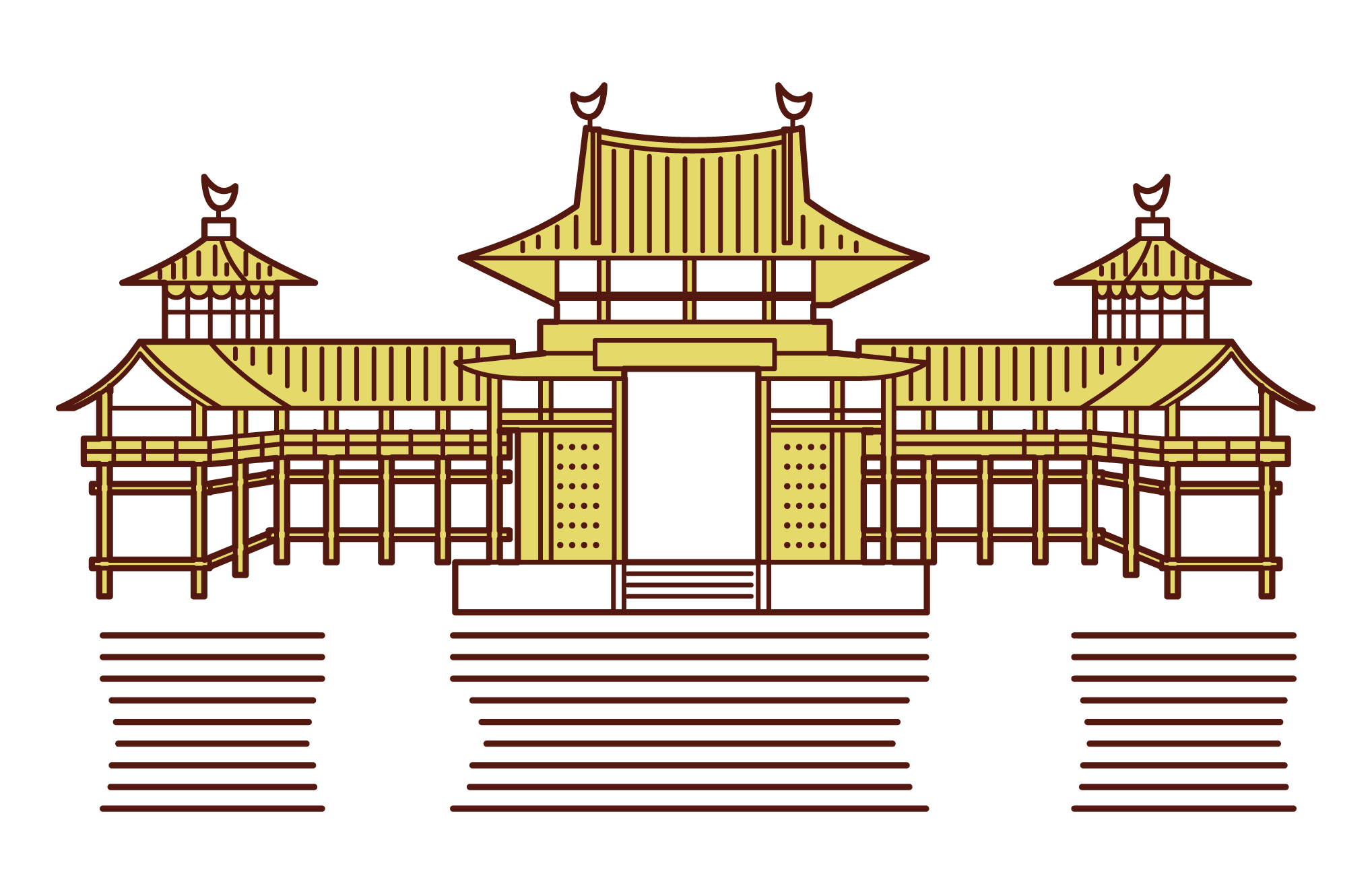 Illustration of Byodoin Phoenix Hall