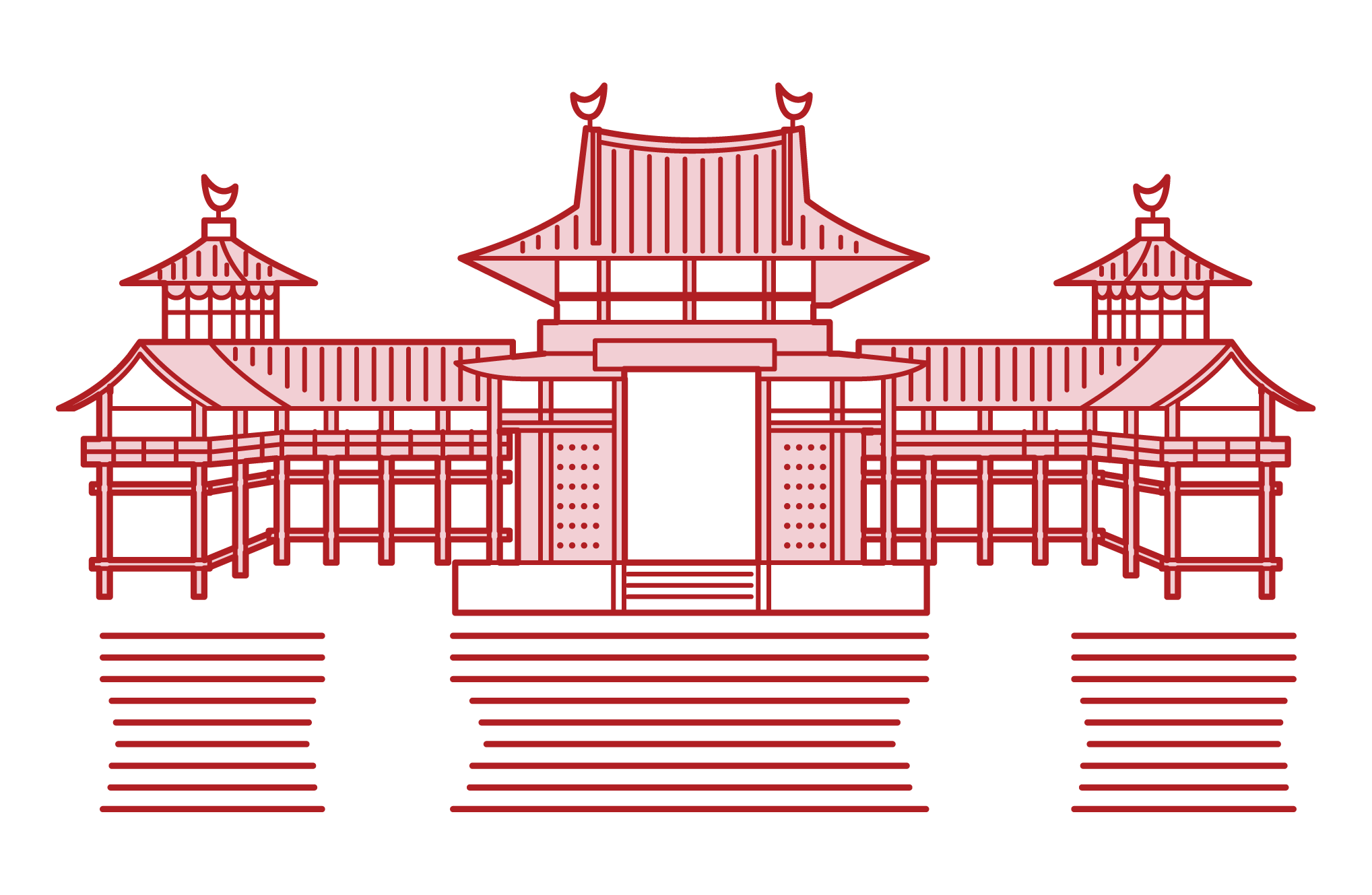Illustration of Byodoin Phoenix Hall