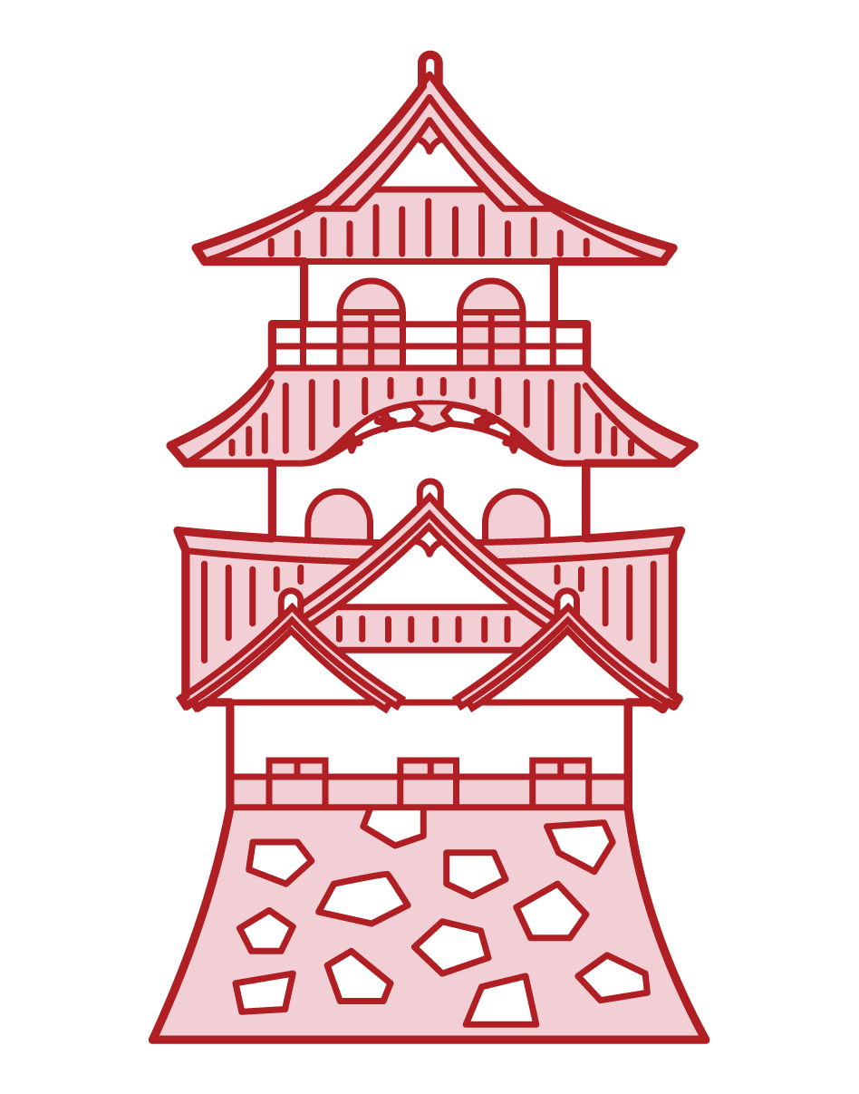 彦根城のイラスト