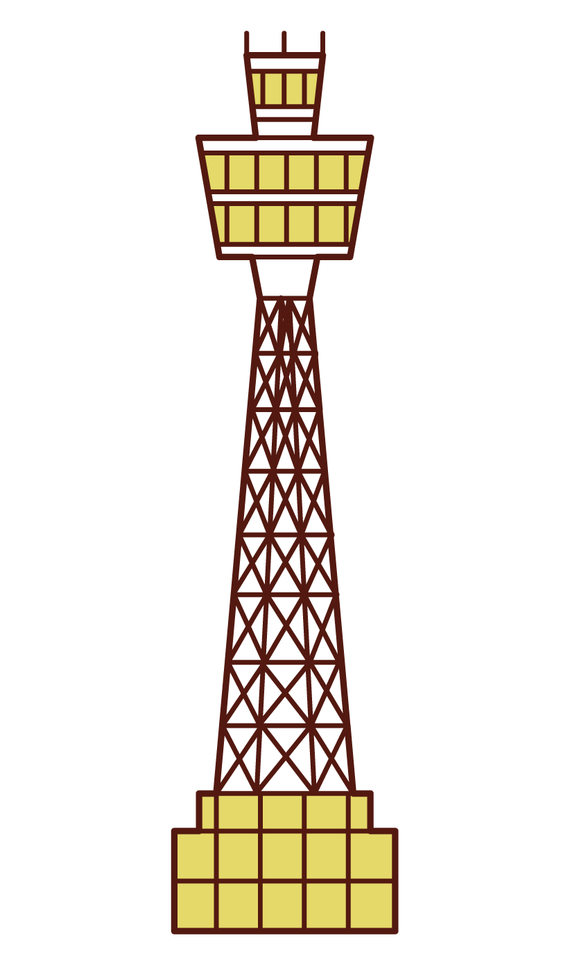 横浜マリンタワーのイラスト