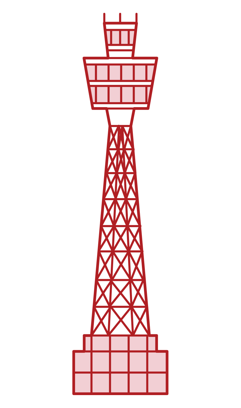 横浜マリンタワーのイラスト