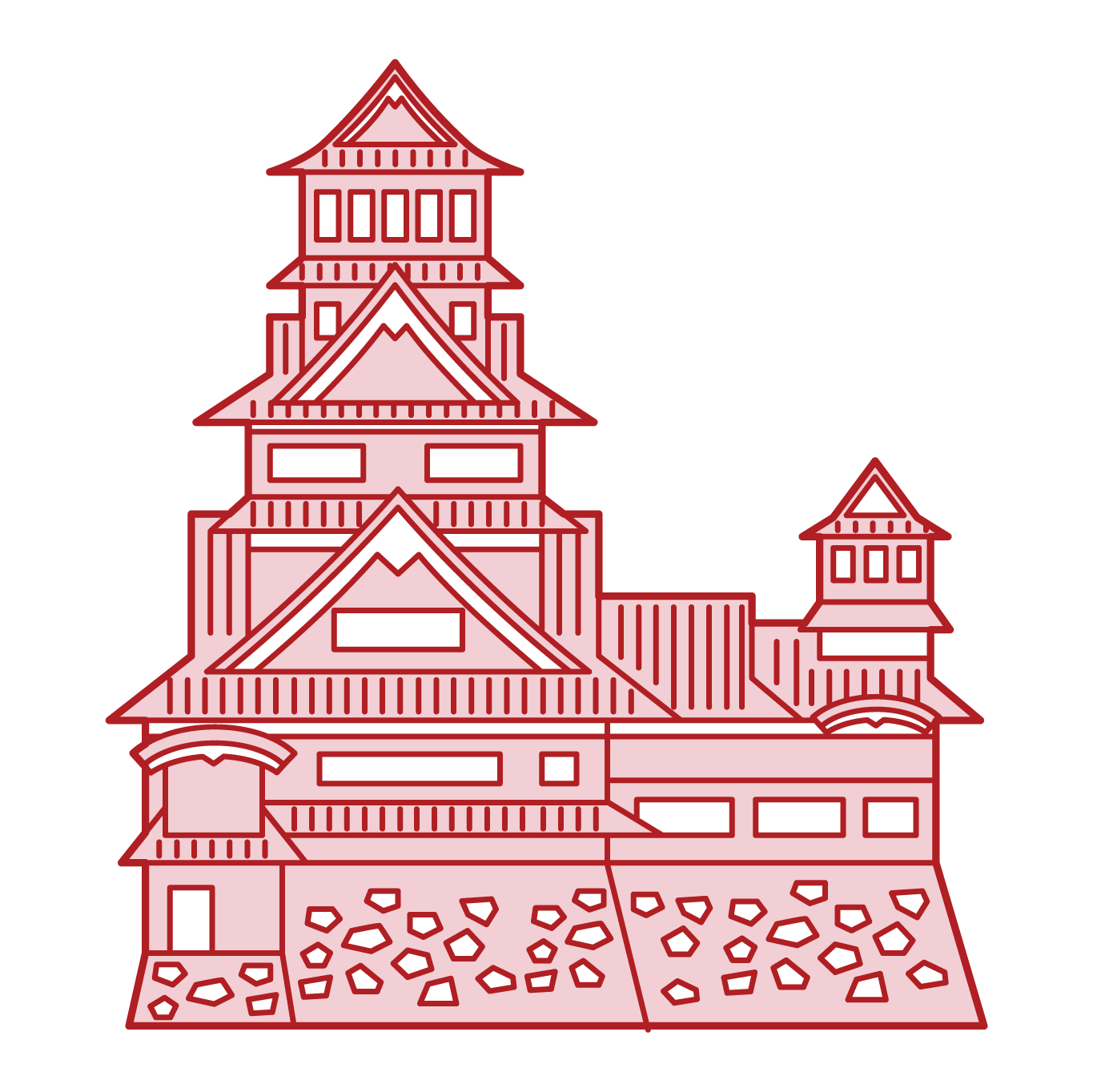 熊本城のイラスト
