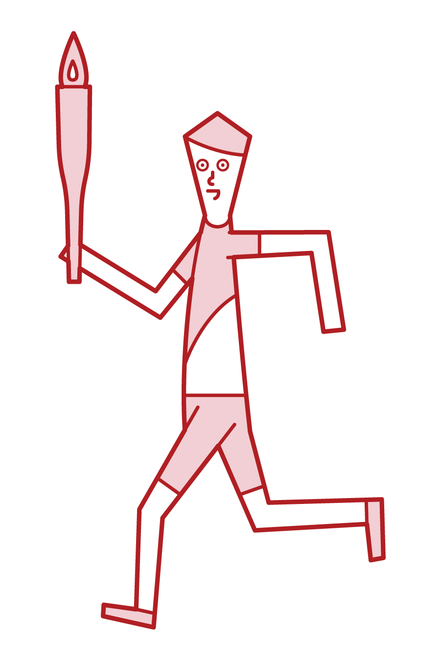 Illustration of torch runner (man)