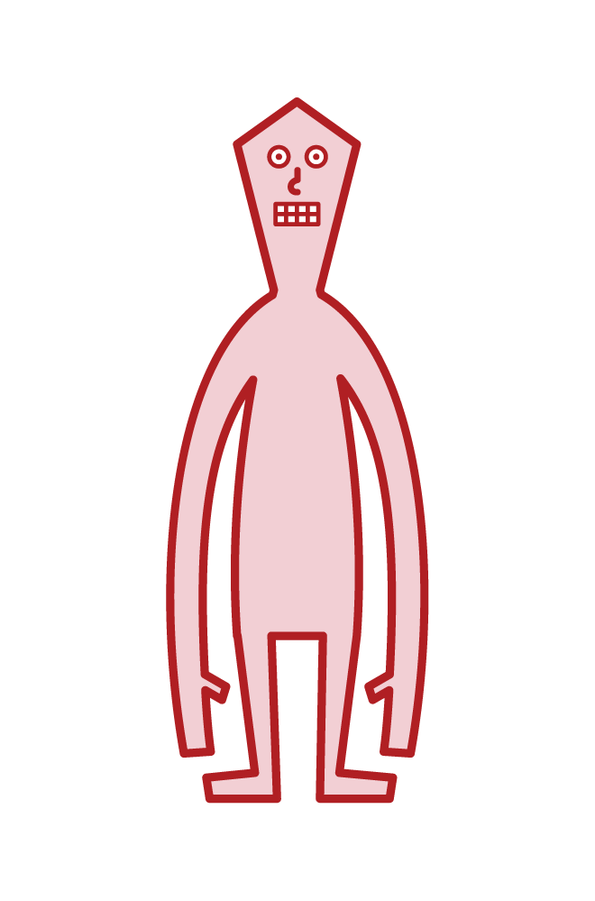 Illustration of a small alien