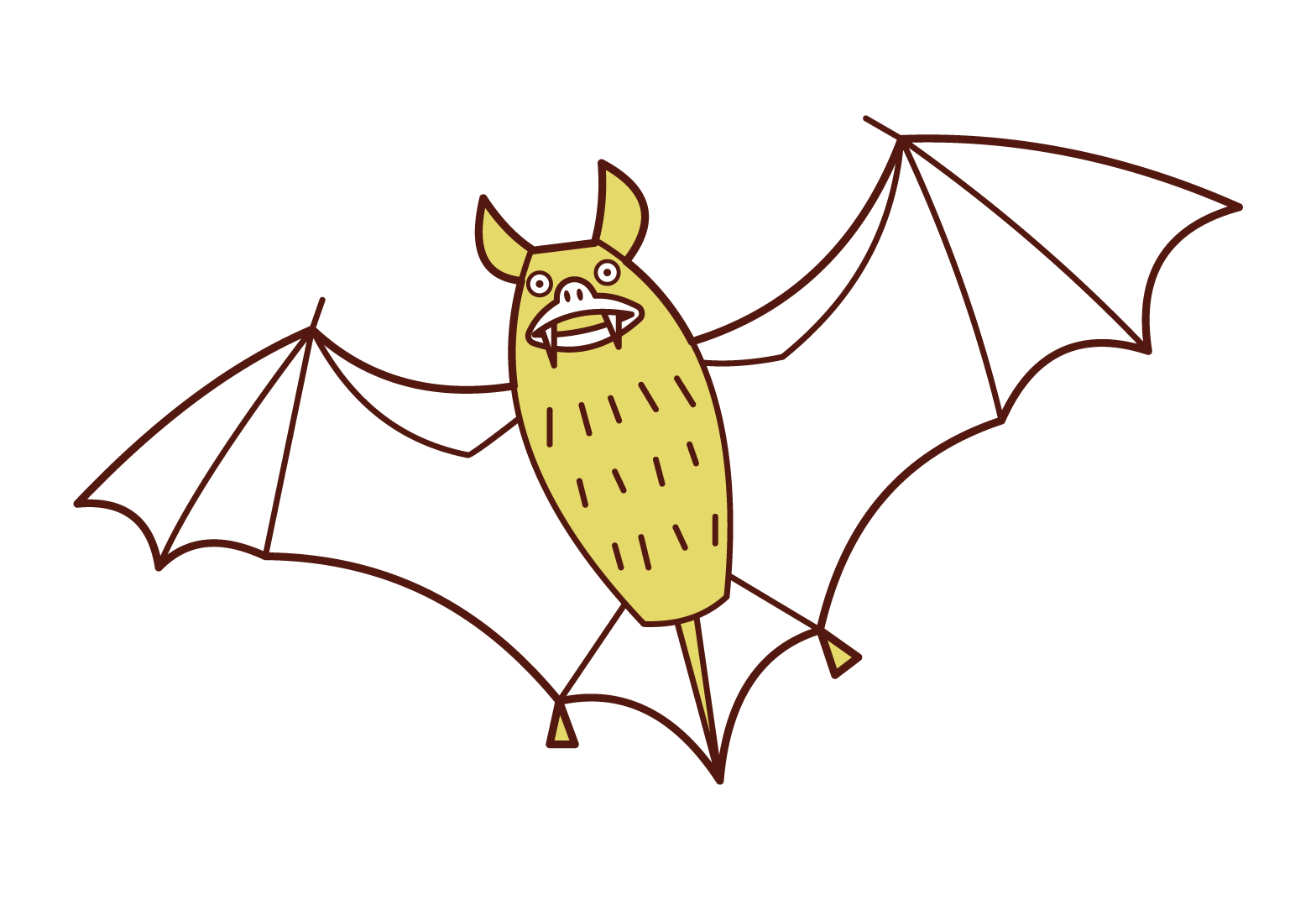 Illustration of a flying bat