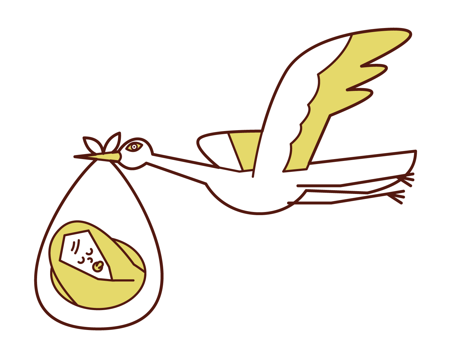 Illustration of a stork