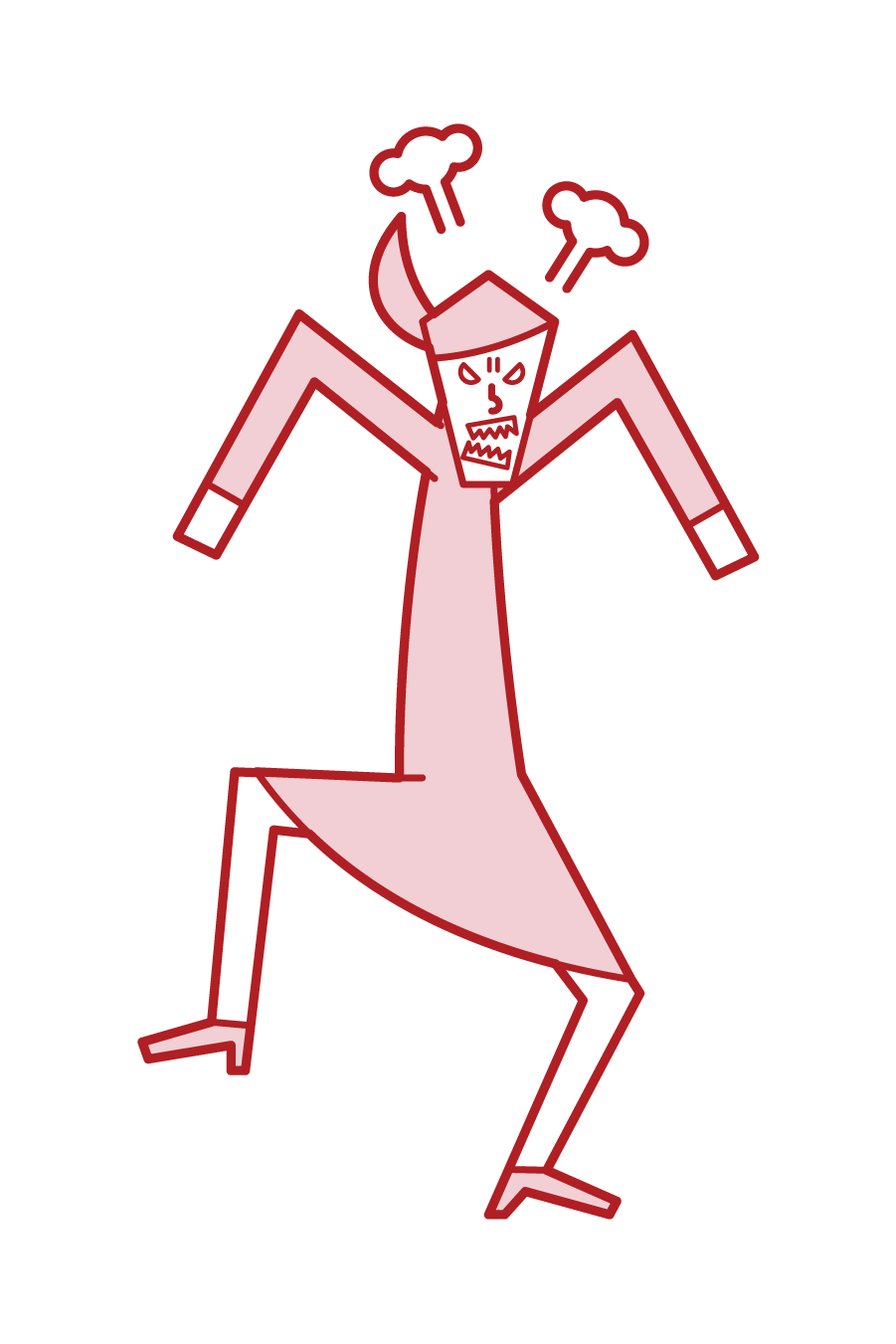 Illustration of an angry person (woman)