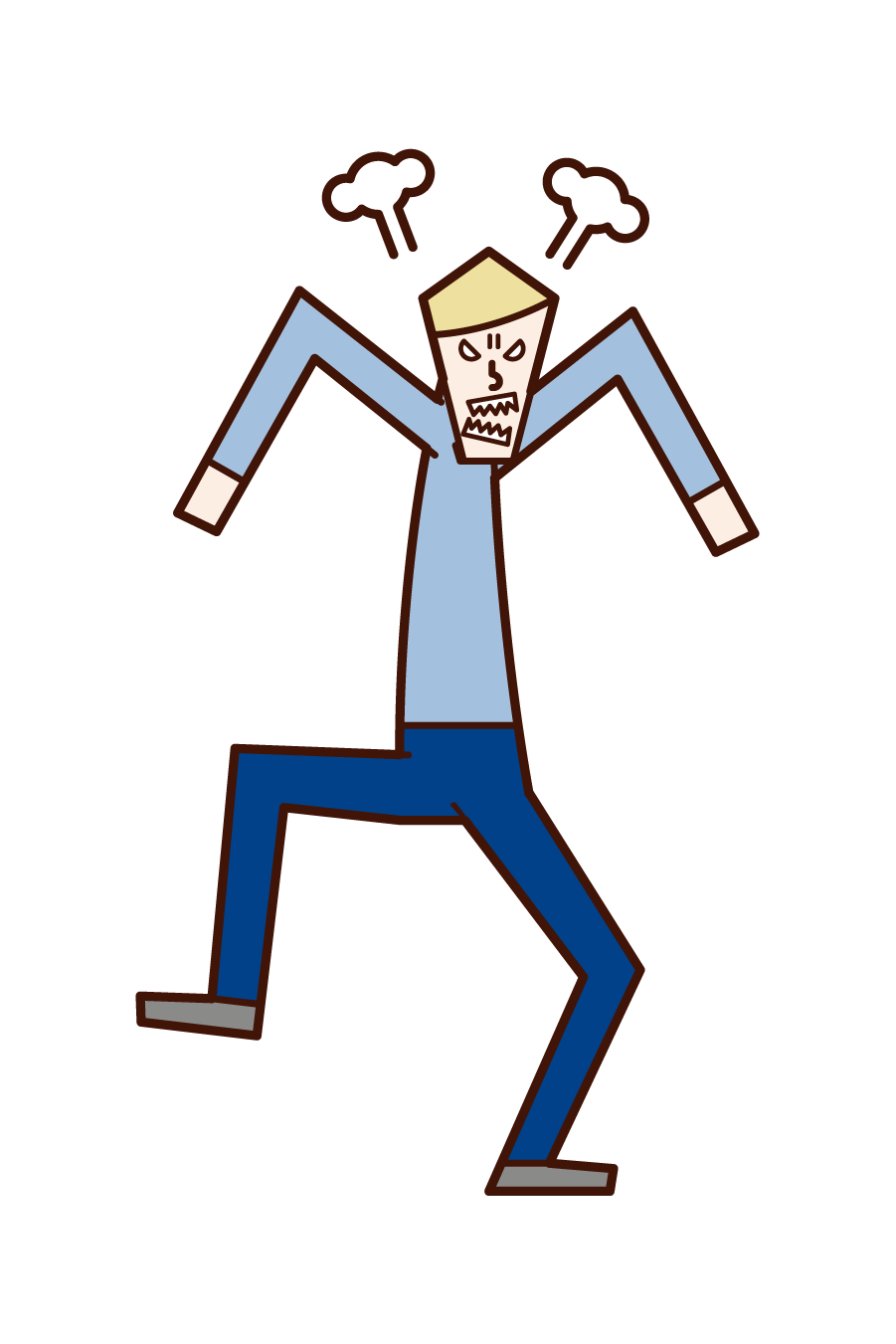 Illustration of an angry man