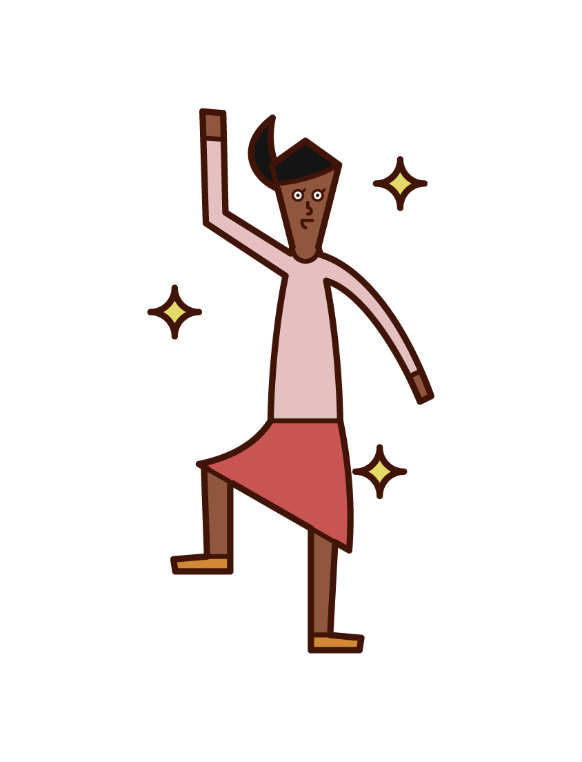 Illustration of a jumping child (girl)