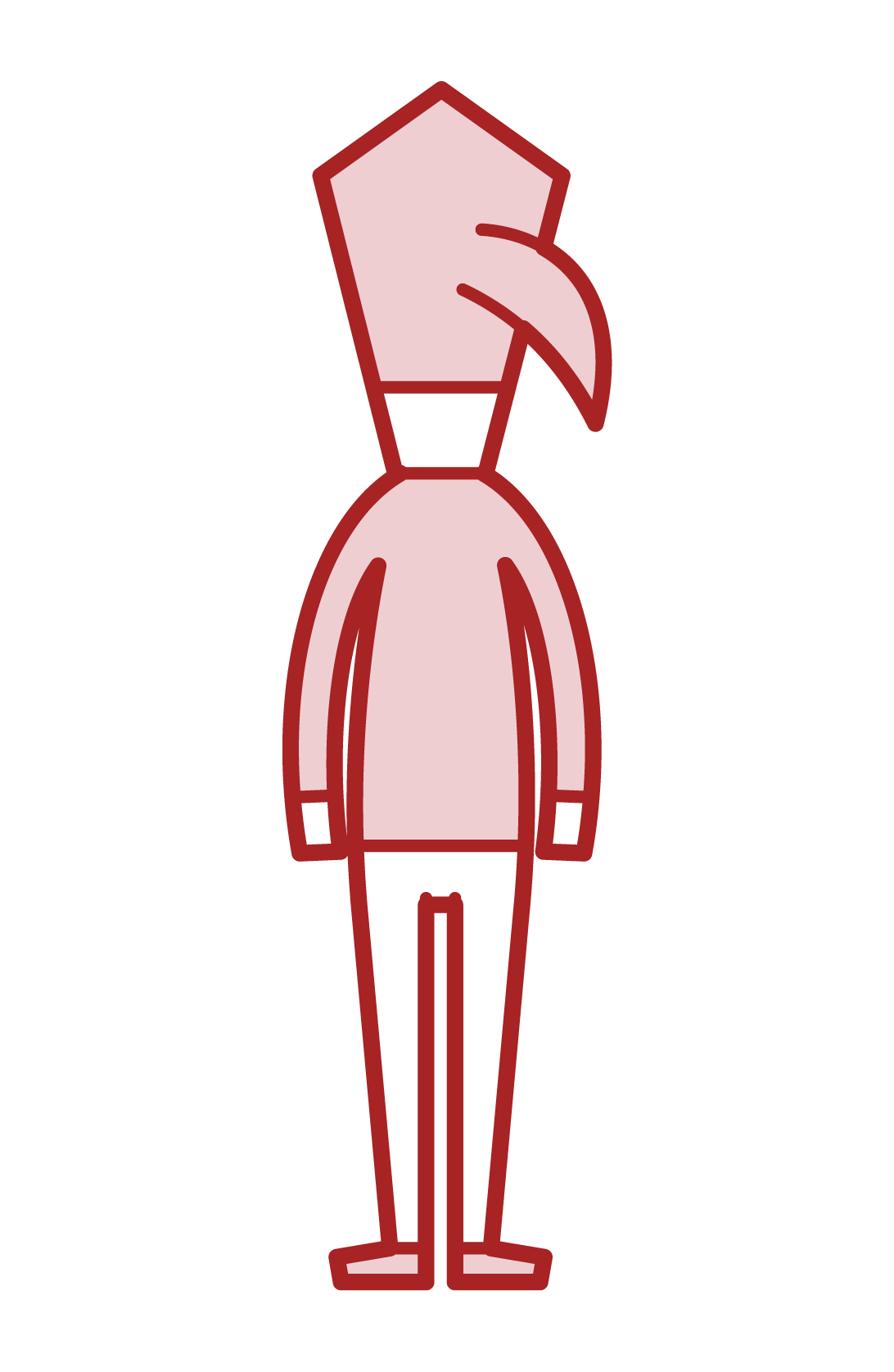 Illustration of the back figure (female)