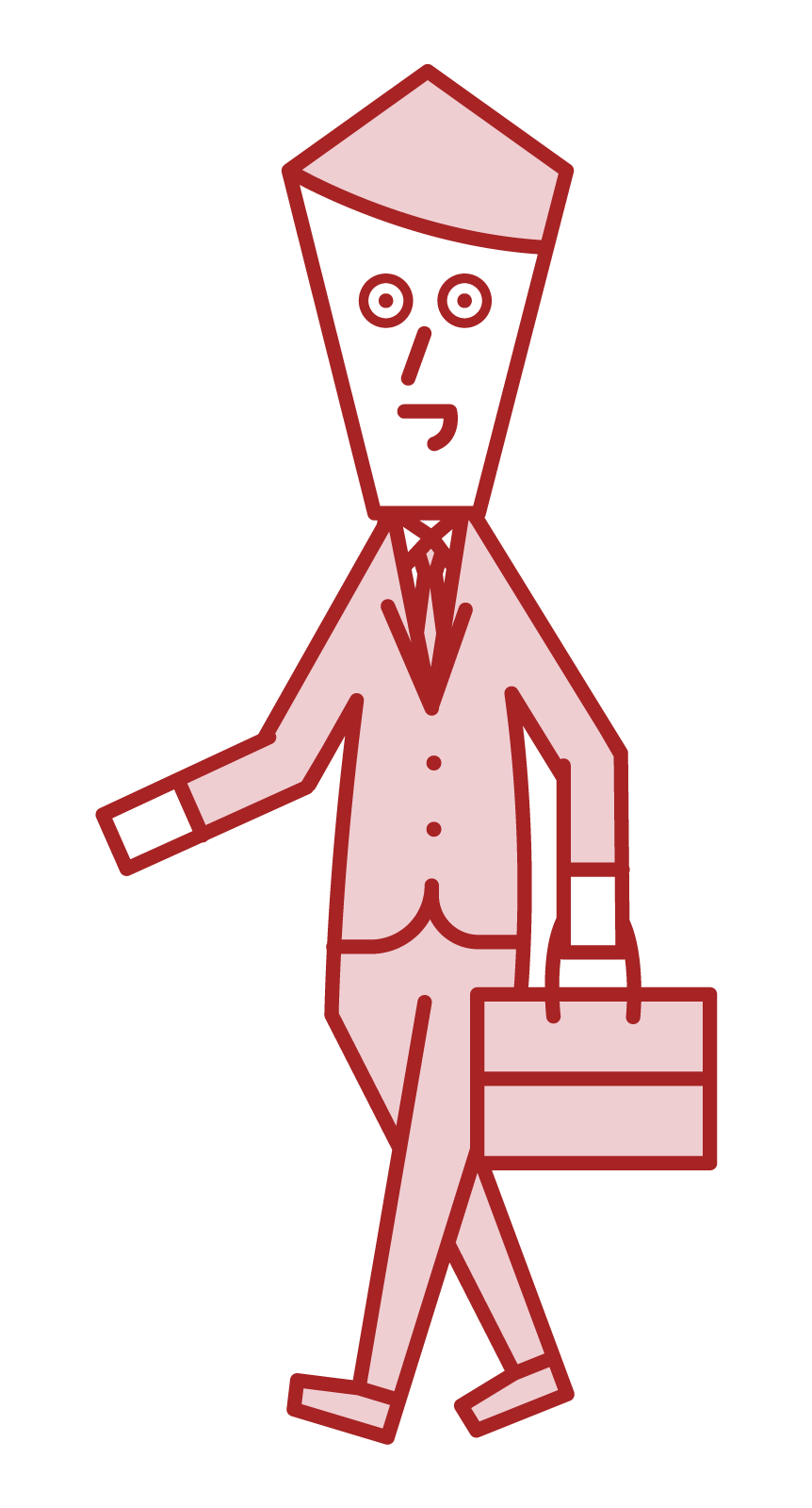 Illustration of a walking person (male)
