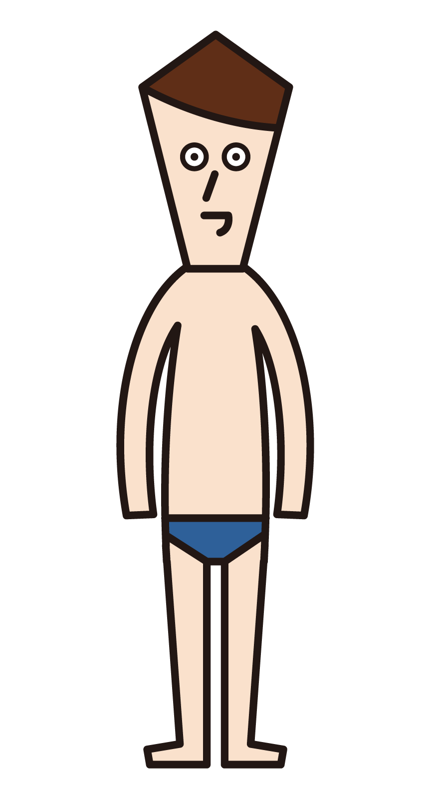 泳裝人（男性）的插圖