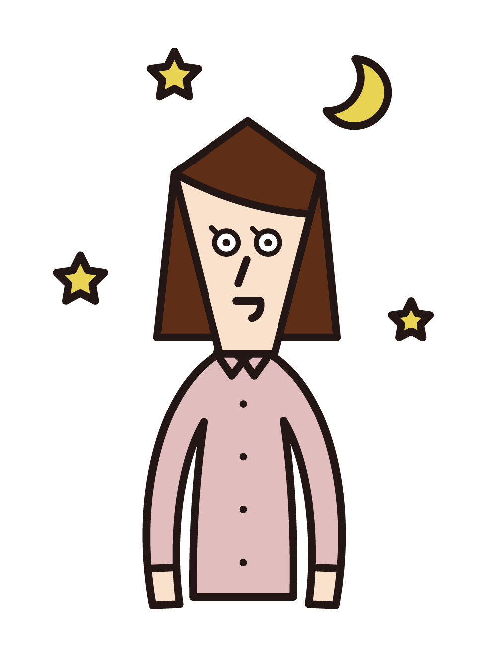 Illustration of a man in pajamas