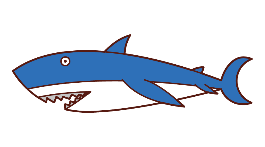 サメのイラスト フリーイラスト素材 Kukukeke ククケケ