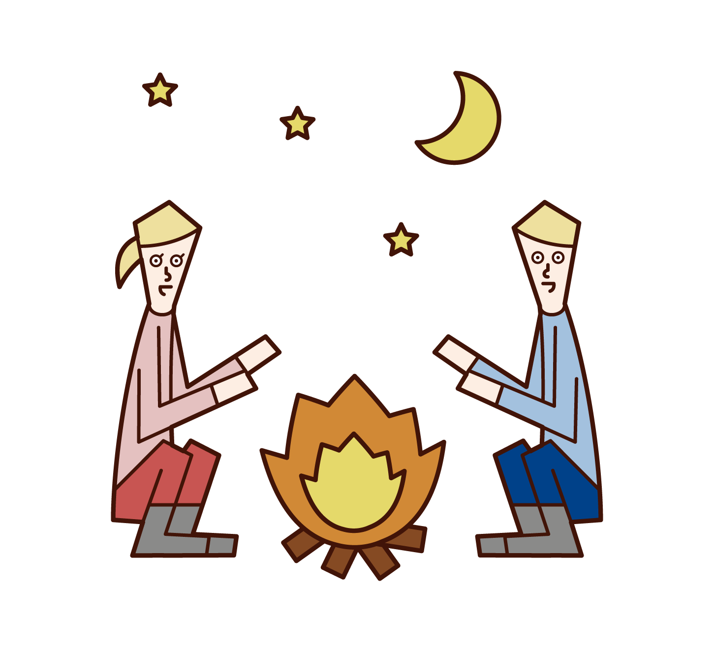 Campfire and Bonfire Illustration