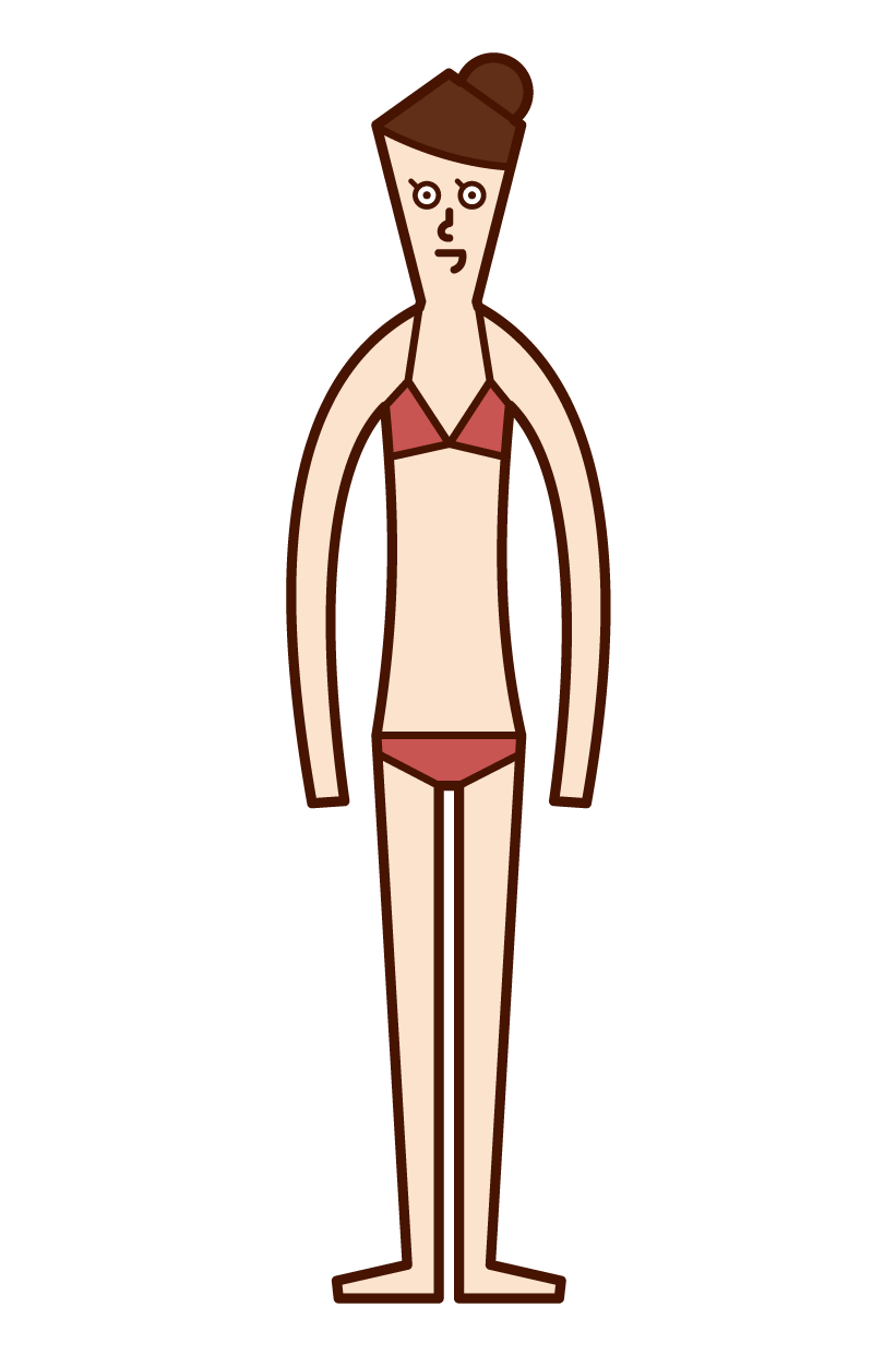 水着姿の人 女性 のイラスト フリーイラスト素材 Kukukeke ククケケ