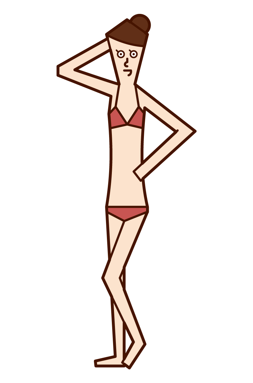 水着姿の人 女性 のイラスト フリーイラスト素材 Kukukeke ククケケ