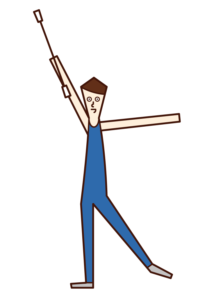 Illustration Of A Baton Twirling Player Man フリーイラスト素材 Kukukeke ククケケ