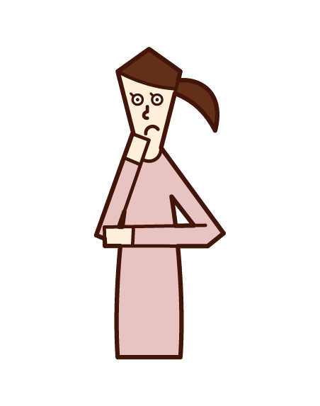 Illustration of a woman who thinks
