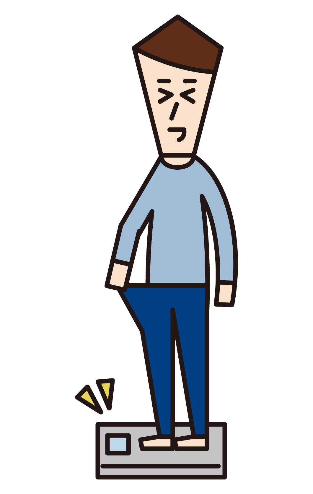 Illustration of a man who has lost weight