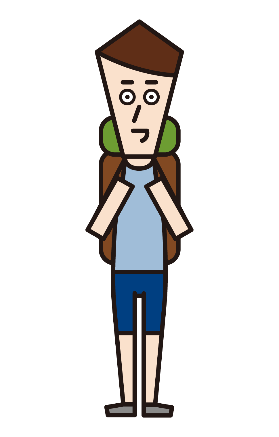 Illustration of backpacker (male)