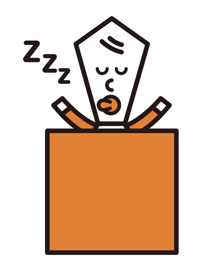 Illustration of a baby sleeping in a blanket