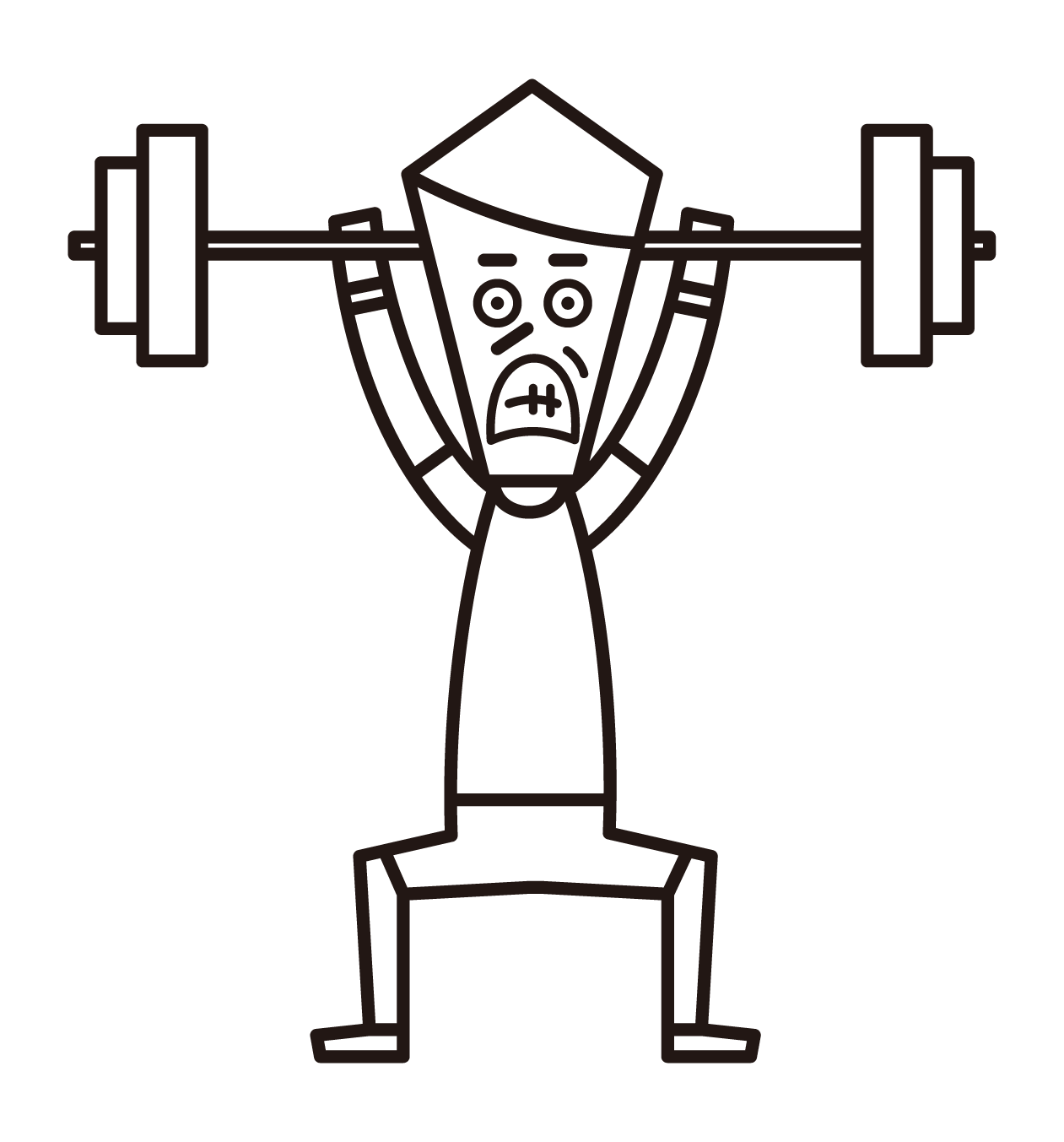 舉重運動員（男性）的插圖