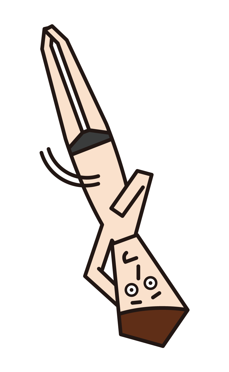Illustration of a diving athlete (male)