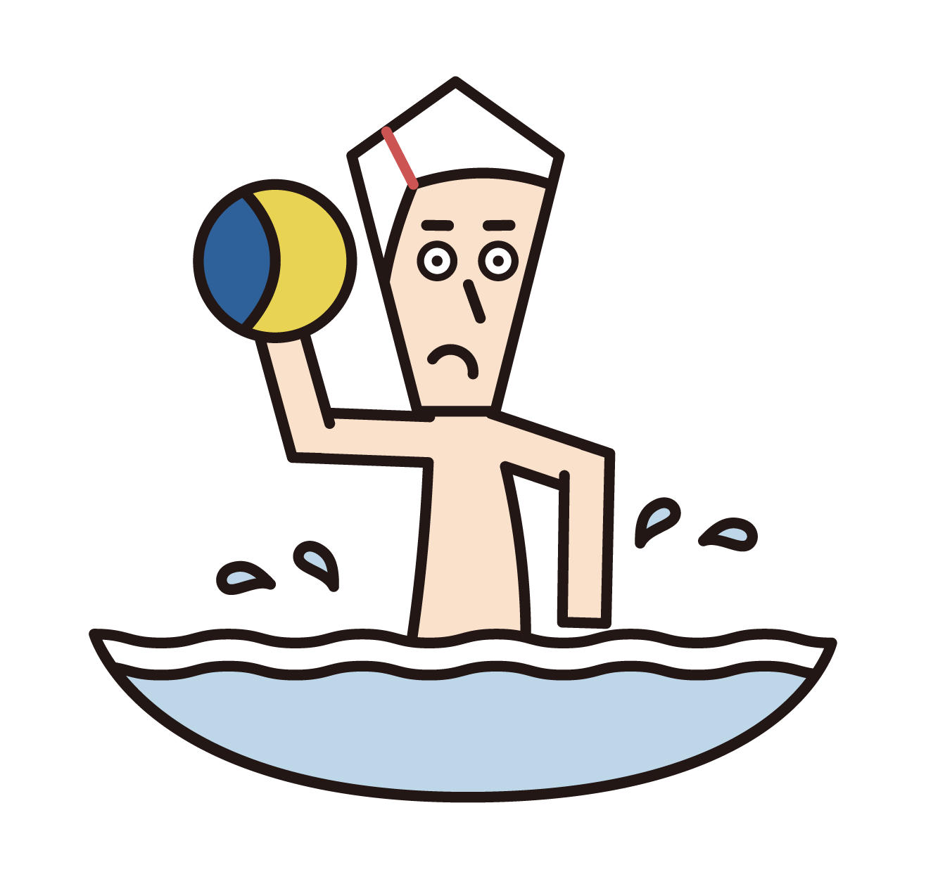 Illustration of a water polo player (male)
