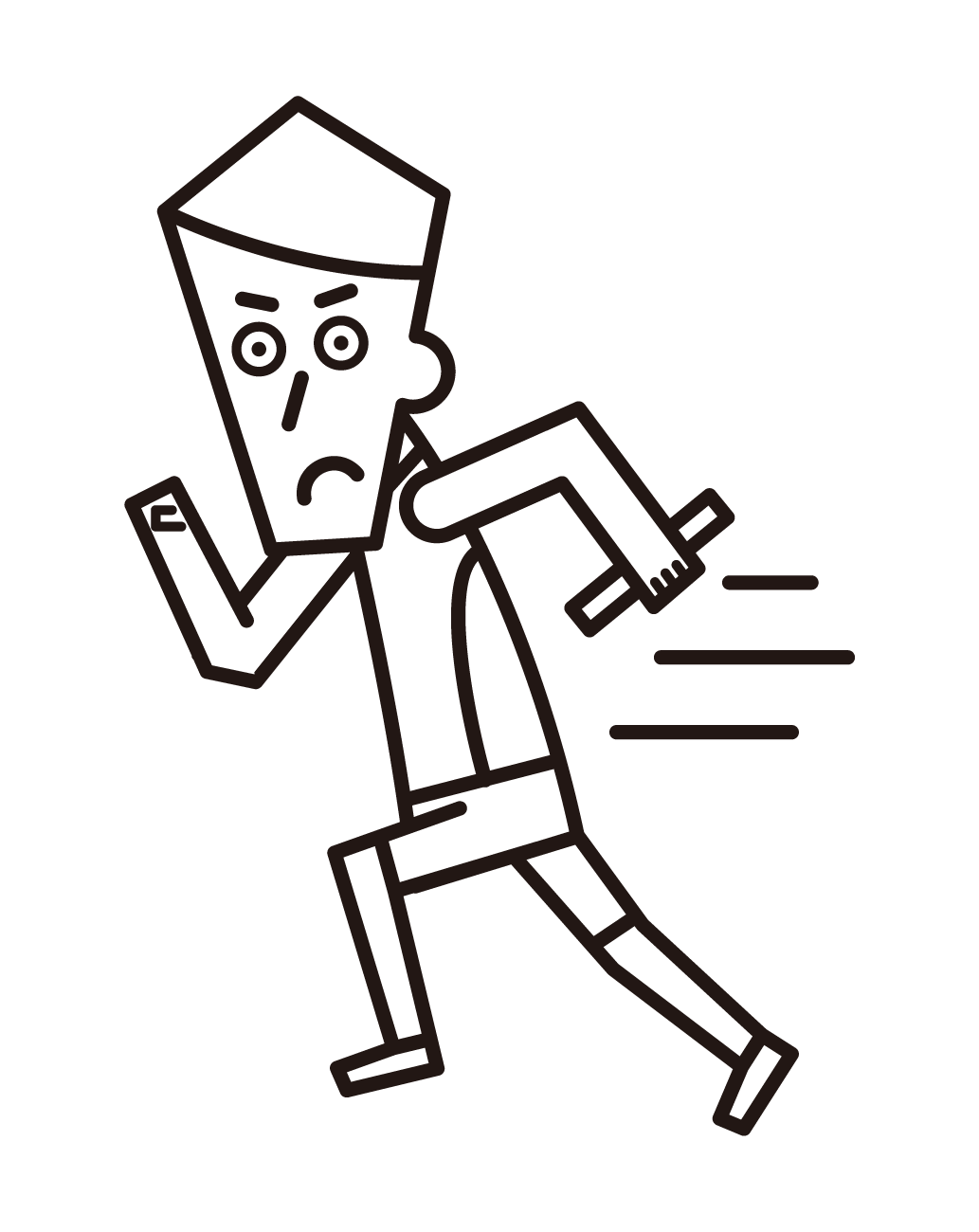 Illustration of a relay runner (male)