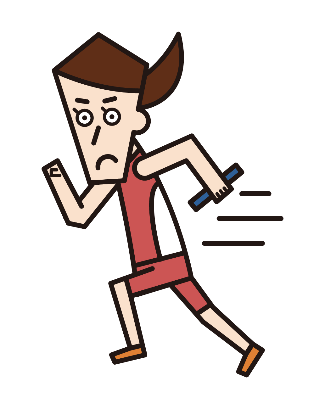 Illustration of a relay runner (female)