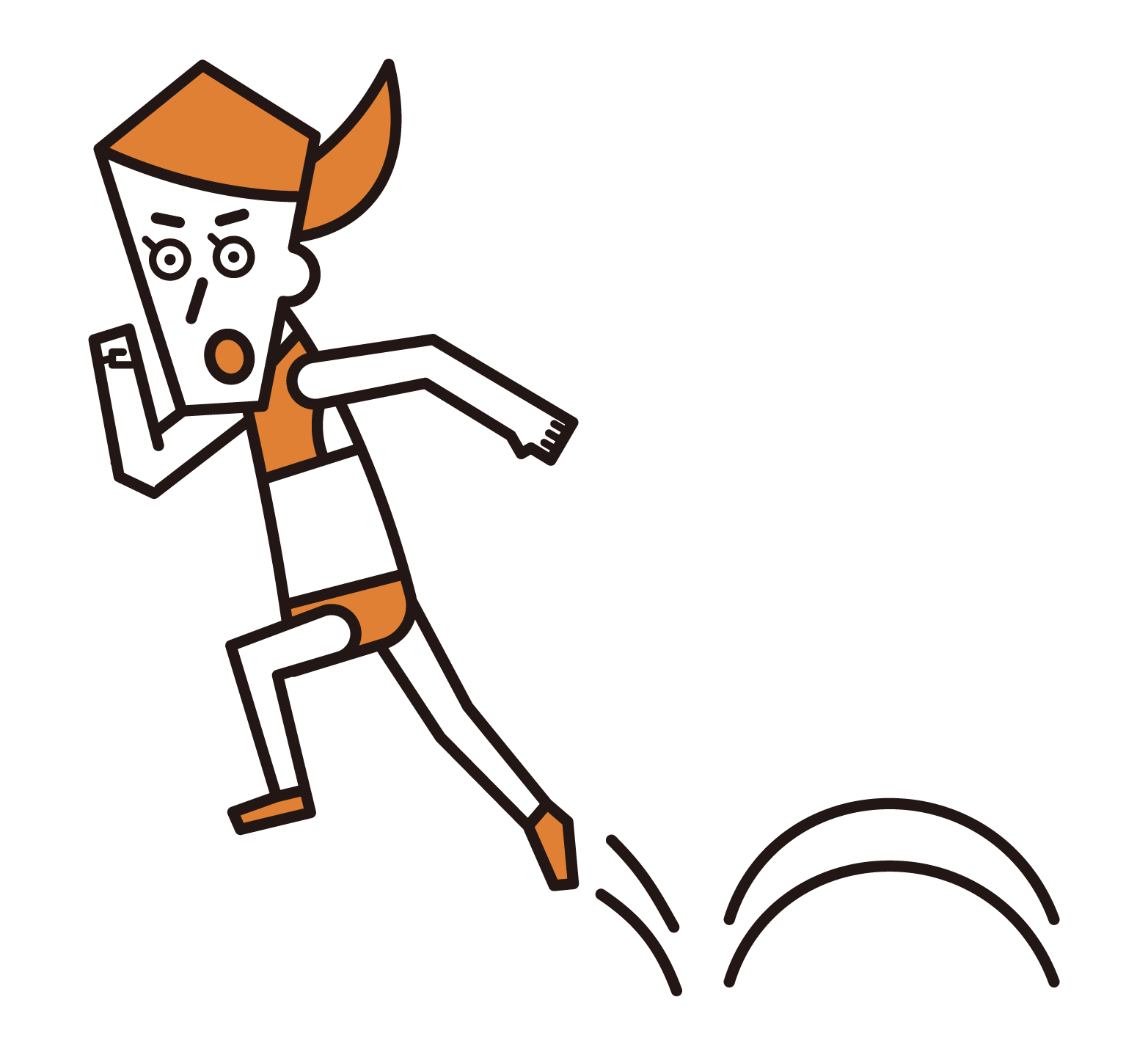 Illustration of a triple jump player (female)