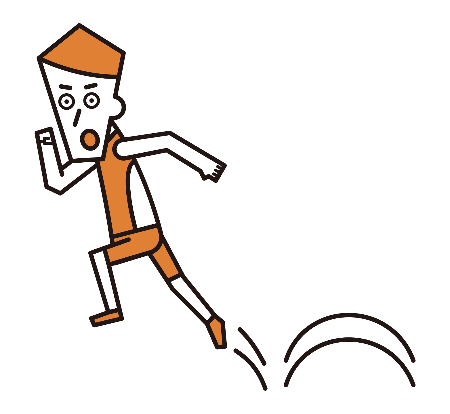 Illustration of a triple jump player (male)