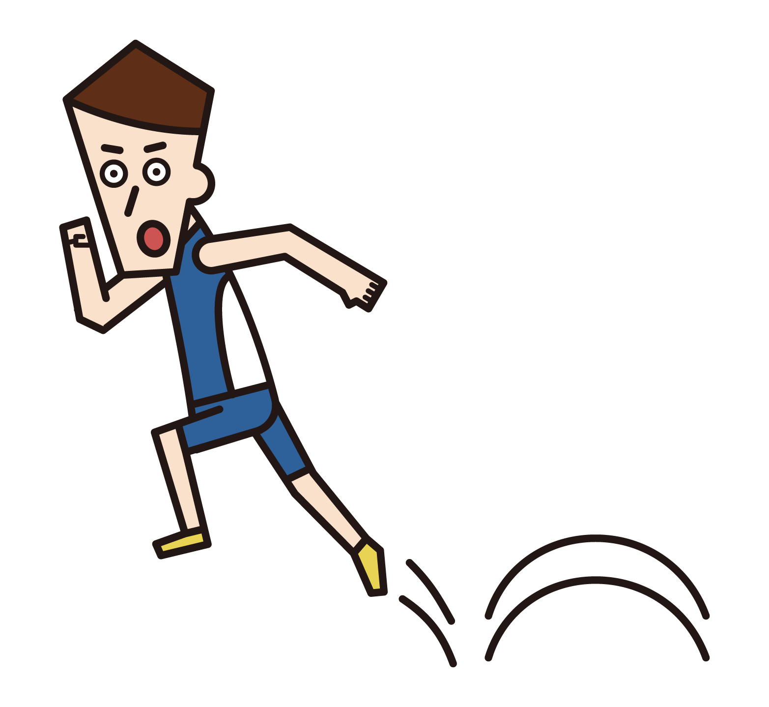 Illustration of a triple jump player (male)