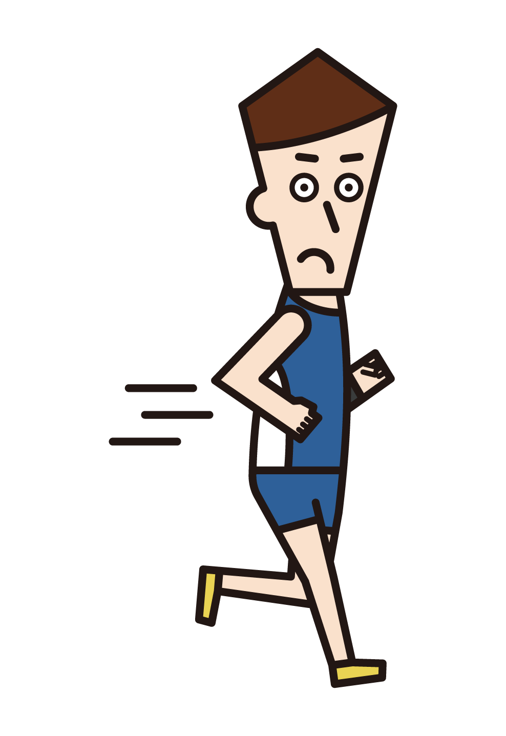 Illustration of a marathon runner (male)